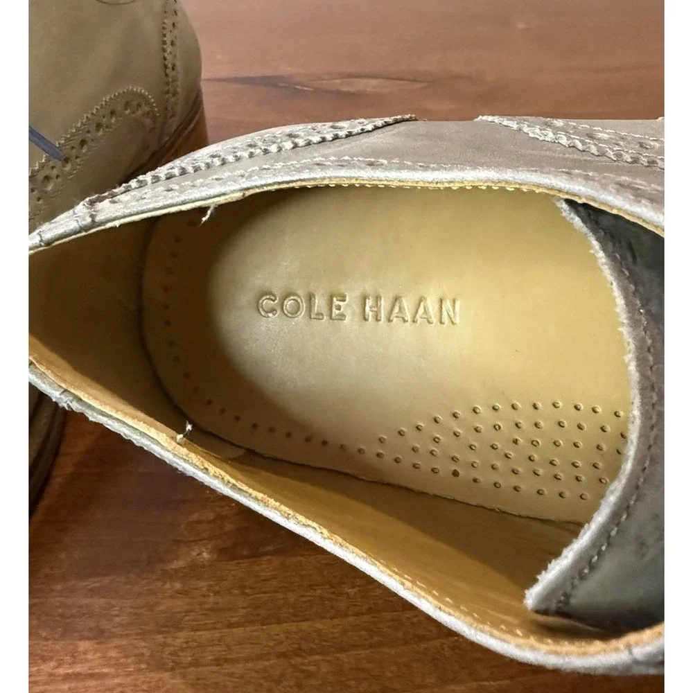 Cole Haan Colton C12422 Gray Nubuck Wingtip Oxford Men's $198 - Size 13M